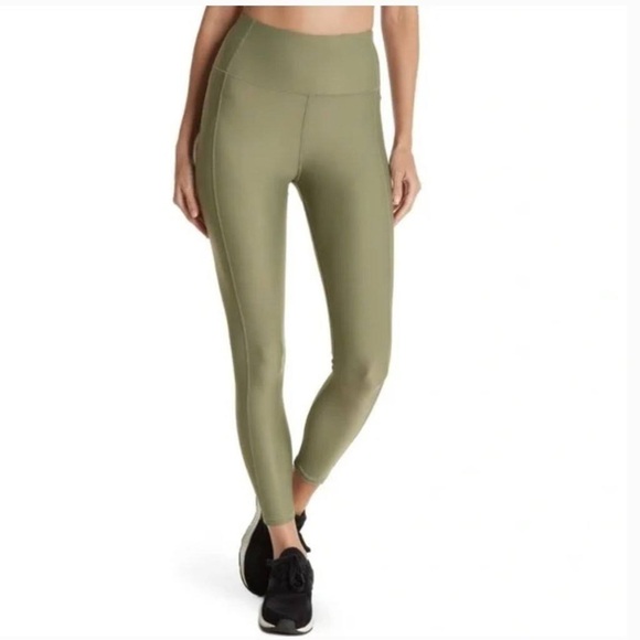 Sweaty Betty Green Moss High Shine Leggings 12 - Picture 1 of 11